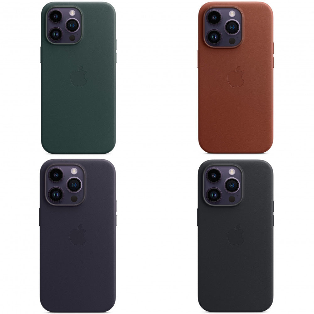 Leather Case With Magsafe iPhone 15 Pro Max — Black