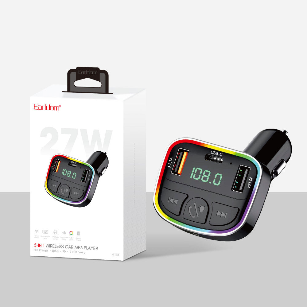 Fm Modulator MP3 | Car Charger | 3.0A | 2U | 1C — Earldom ET-M118