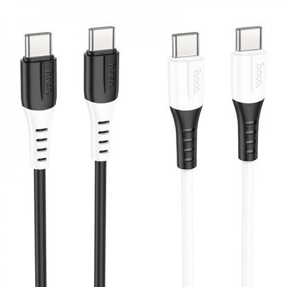 Кабель USB C to C 60W (1m) Hoco X82 Silicone — Black