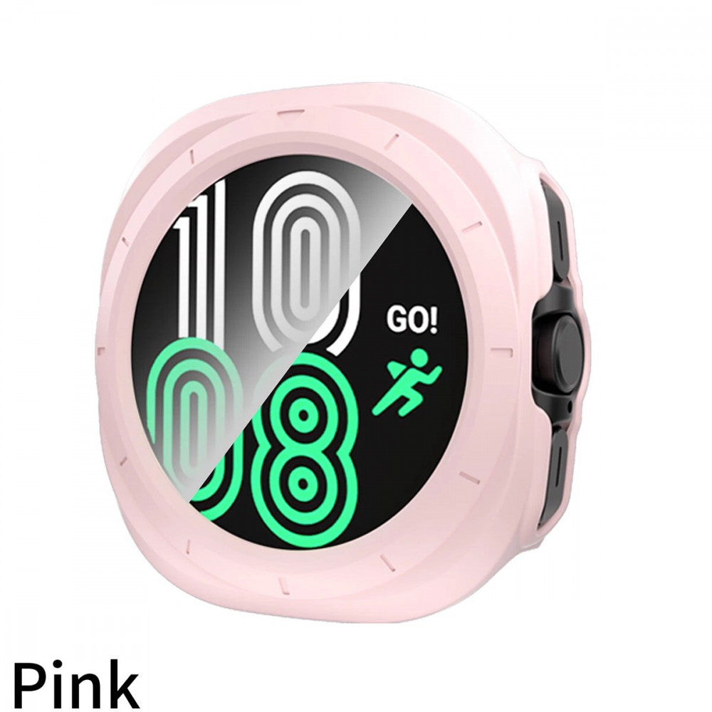 Чехол с защитным стеклом PC Glass Watch 7 47 mm — Pink