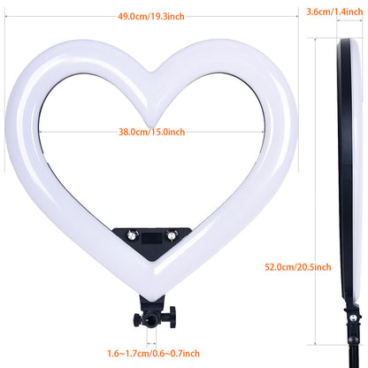 Heart Shaped Light RGB LED 48 cm 19" 268 Lights 68 RGB ZB-48