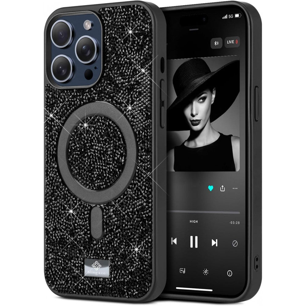 Накладка Чехлы Bling World Rock Case With MagSafe — iPhone 16 Pro  — Black