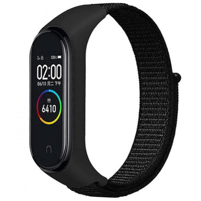 Ремінець Nylon Xiaomi Mi Band 5 6 7 — Black