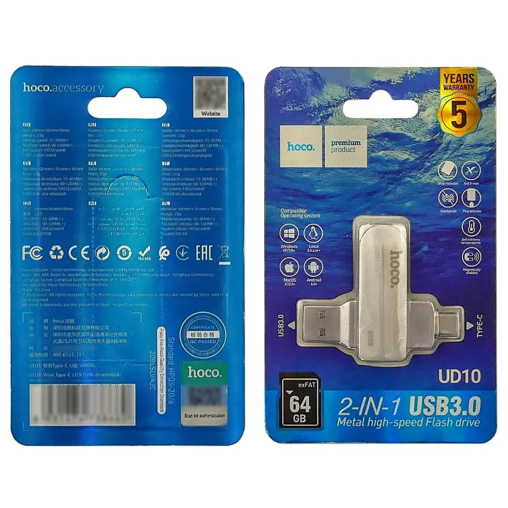 USB C Flash Drive 64GB  Hoco UD10