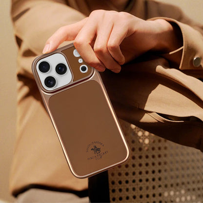 Polo Lucas Leather Case iPhone 17 Pro Max — Silver