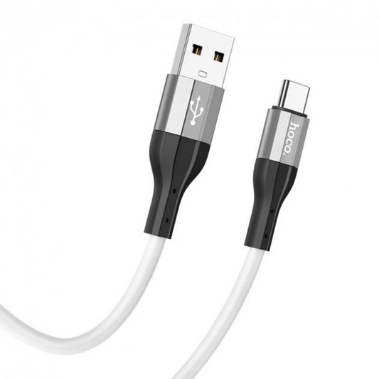 Кабель USB C 3A (1m) — Hoco X72 Silicone — White