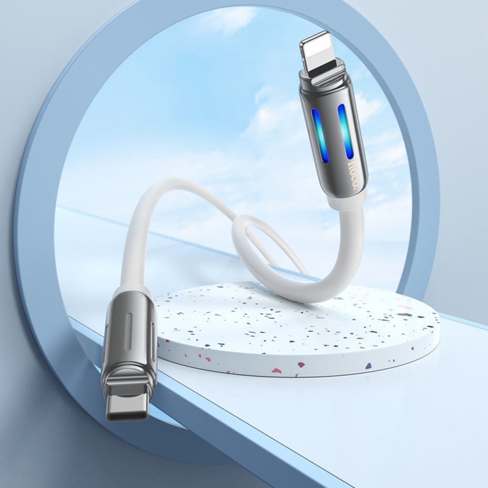Кабель Cable USB C to Lightning 27W PD (1m) — Hoco U136 — White