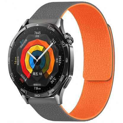 Ремінець Pebbled Magnetic Strap Універсальний 20 mm — Gray&Orange