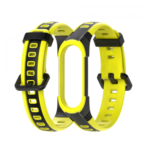 Ремінець Thin Armor Xiaomi Mi Band 5 6 — Black&Yellow