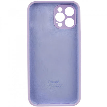 Original Silicone Case with protective camera iPhone 12 Pro — Lilac (5)