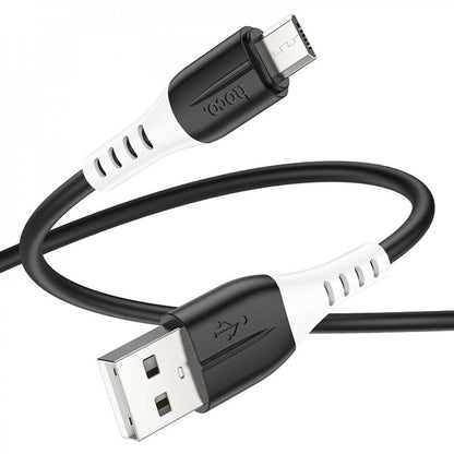 Кабель USB C 3A (1m) Hoco X82 silicone — Black