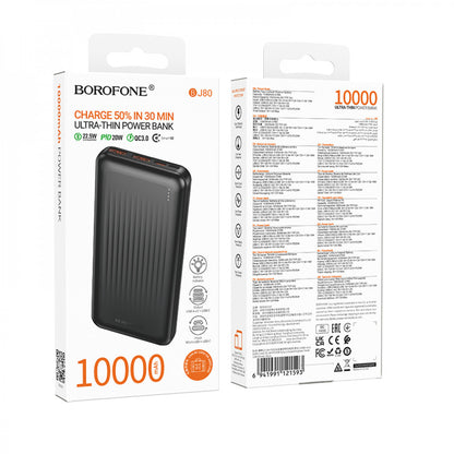 Power Bank 10000 mAh — Borofone BJ80 22.5W+PD20W — Black