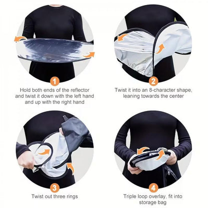 Рефлектор відбивач світла для фото відеозйомки 5в1, 110см