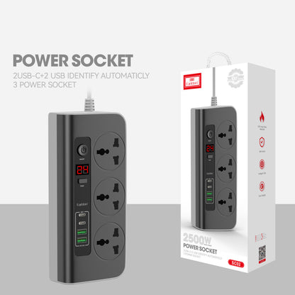 Фільтр живлення 4U | 3P | 3.1A | 1.5m — Earldom ES-SC02