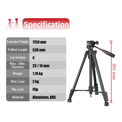 Tripod Stand 1.75m |  |   KINGJOY   VT-860S | Multifunctional |