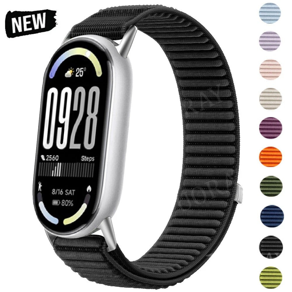 Ремінець Nylon Loop Xiaomi Mi Band 8 ; 9 ; 10 — Black