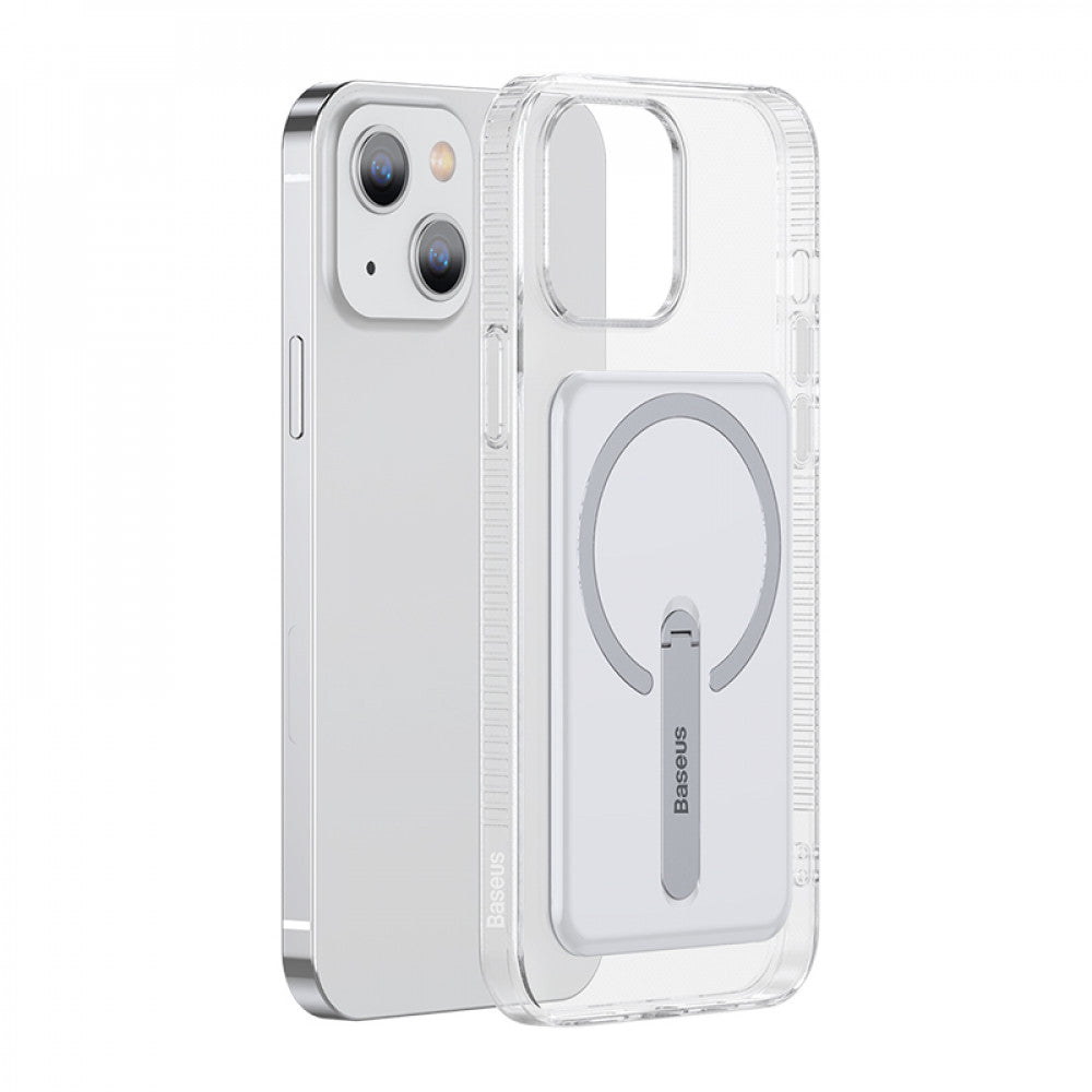 Baseus (ARCX000002) Magnetic Phone Case with a Bracket For iP13 6.1inch 2021 — ARCX000002 Transparent