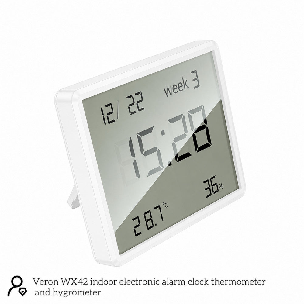 Цифровые часы с термометром и гигрометром Veron WX42