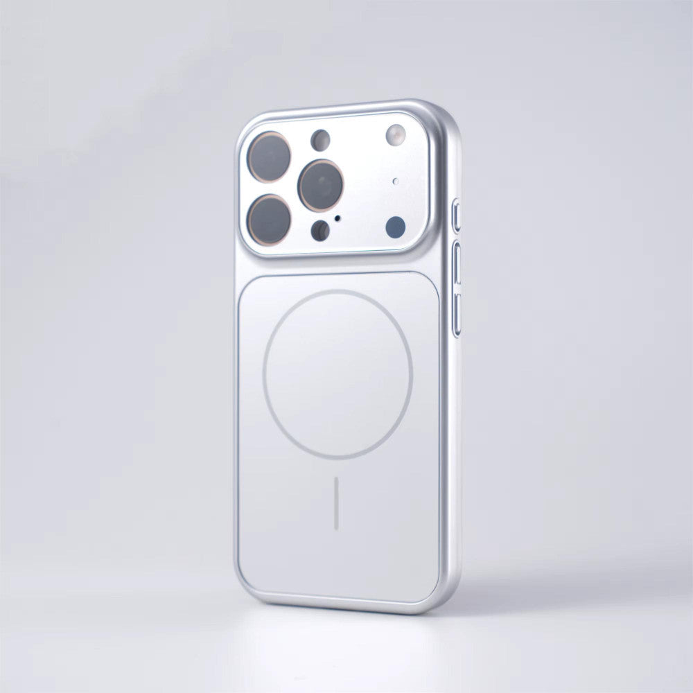 Накладка Чехлы AG Glass Case With MagSafe — iPhone 16 Pro — Silver