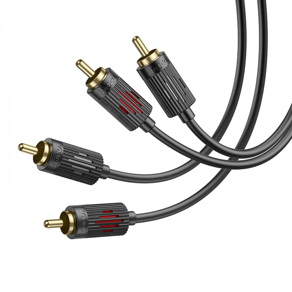 Cable 2 RCA To 2 RCA (1m) Hoco UPA29 — Black