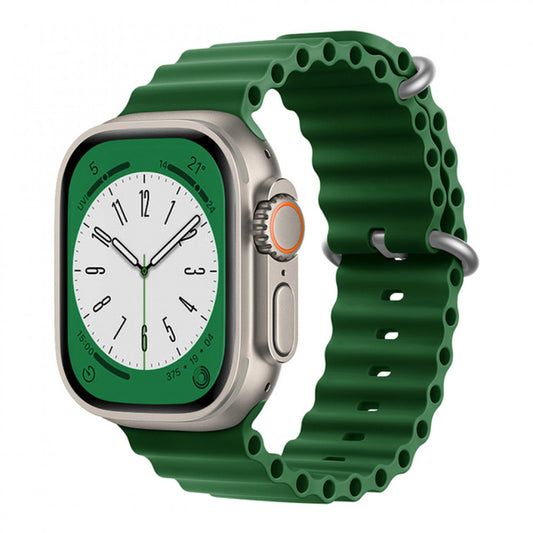 Ремінець Ocean Band Design Apple Watch 42 mm 44 mm 45 mm 49 mm — Dark Green