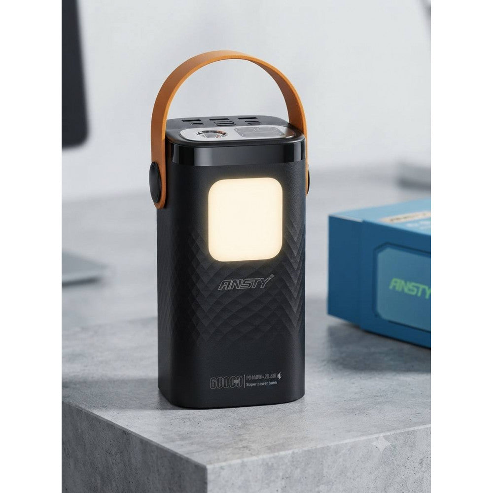 Power Bank 60000 mAh | 100W+22.5W PD — Ansty AP-097  — Black