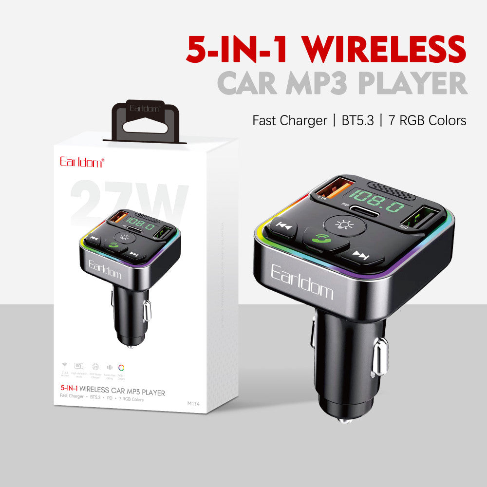 Fm Modulator MP3 | Car Charger | 3.0A | 2U | 1C — Earldom ET-M114