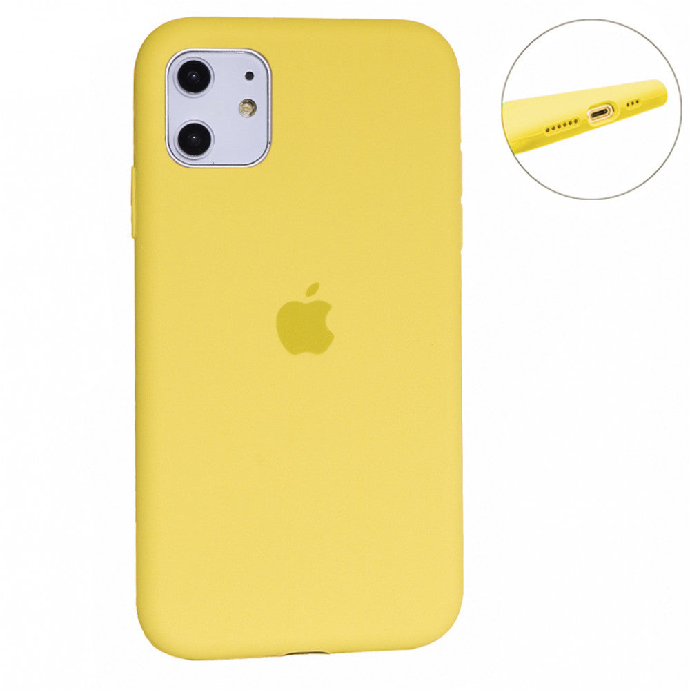 Original Silicone Case Full Size iPhone 11 — Yellow (4)
