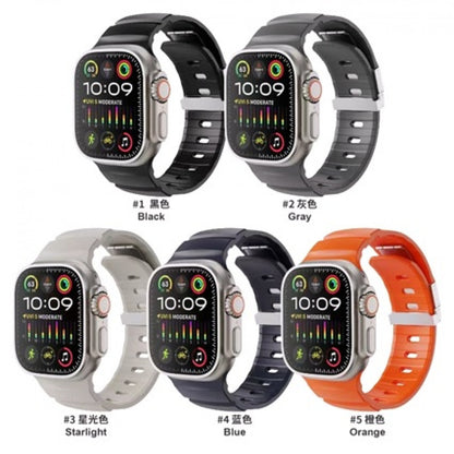 Ремінець Silicon Ribbed Apple Watch 42 mm 44 mm 45 mm 49 mm — Grey