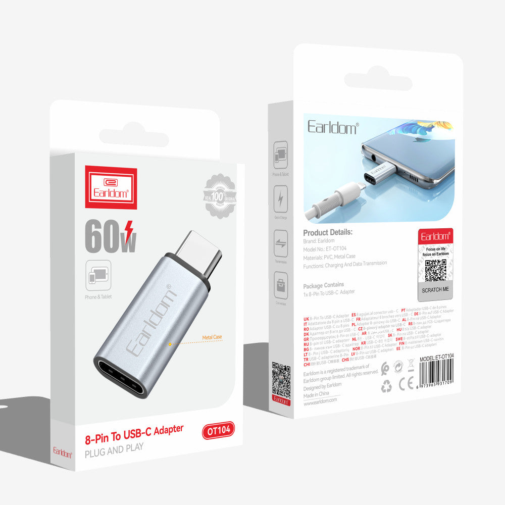 Adapter USB C To Lightning — Earldom ET-OT104