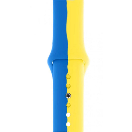 Ремінець Sport Band Apple Watch 42 mm 44 mm 45 mm 49 mm — Blue & Yellow