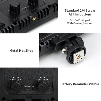 Лампа видеосвет LED Pro 600 I panel light I 2 battery(4400mAh) I charger I carry bag I