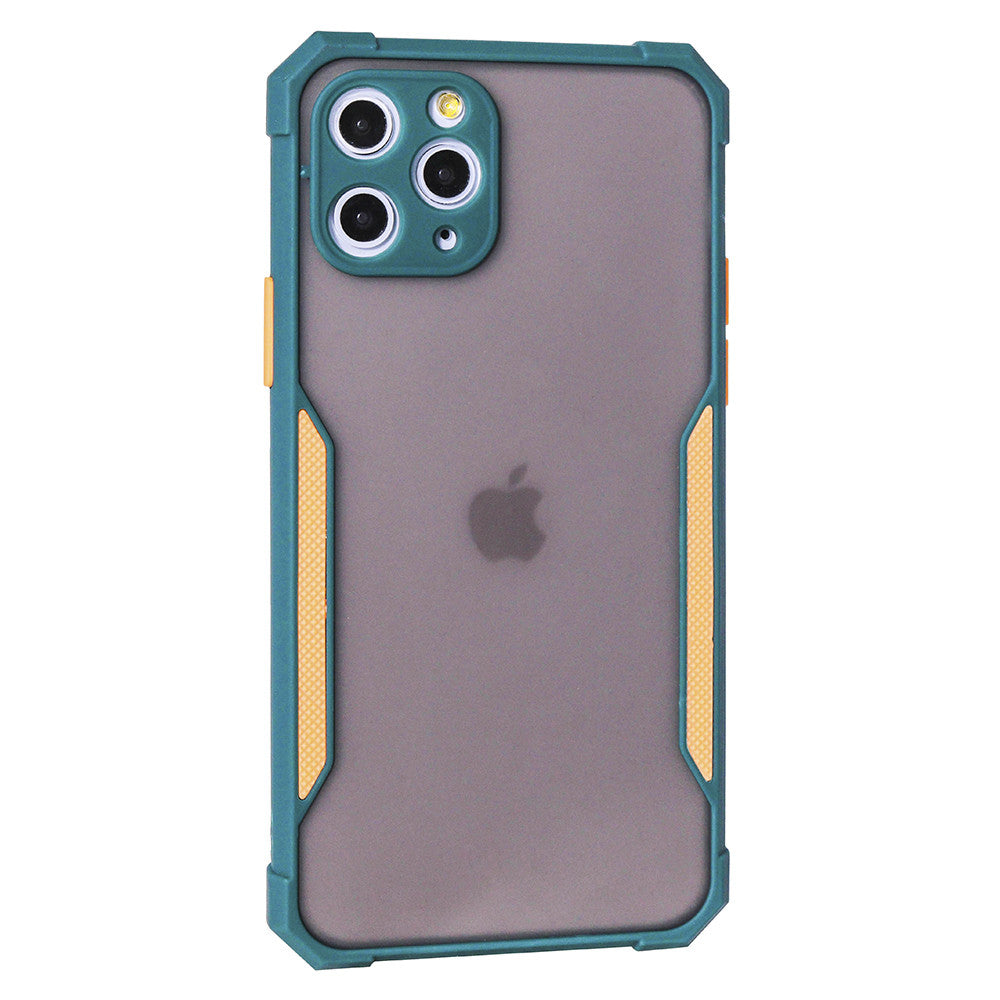 Matte TPU Plastic Case with frame  — iPhone 11 Pro Max — Green