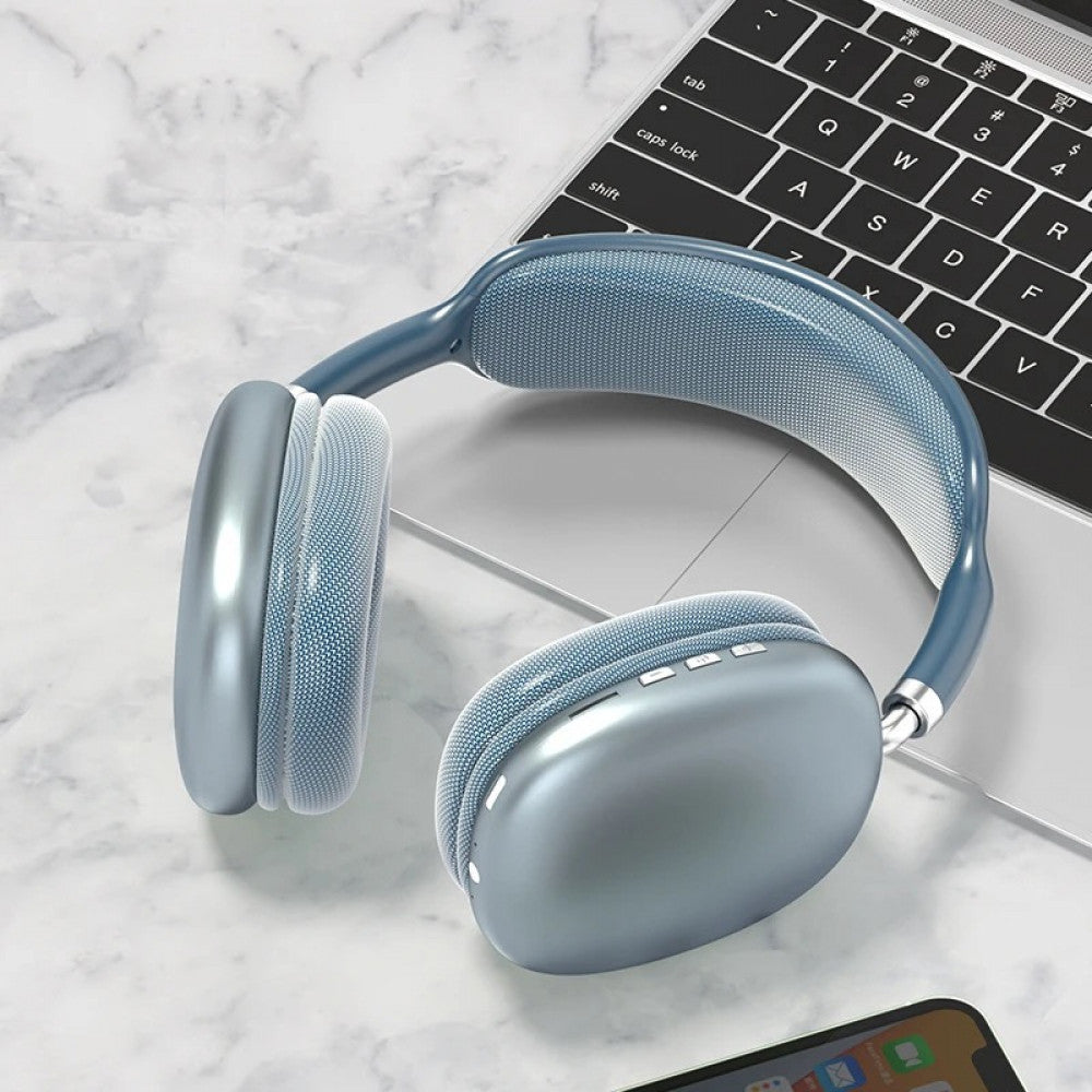 Бездротові Bluetooth-навушники P9, накладні — Blue