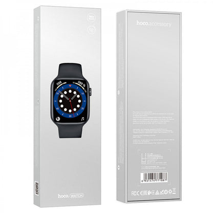 Smart Sports Watch (Call Version) Hoco Y5 Pro — Black