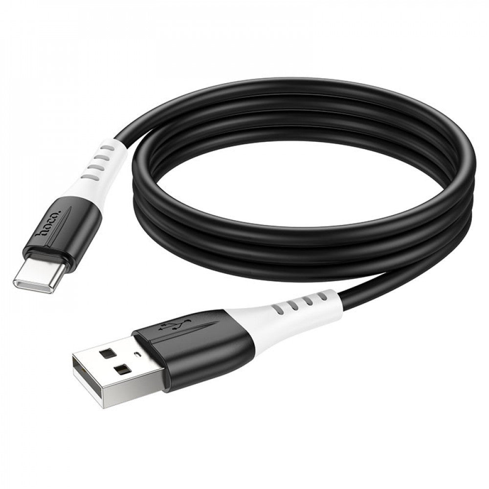 Кабель USB C 3A (1m) Hoco X82 silicone — Black