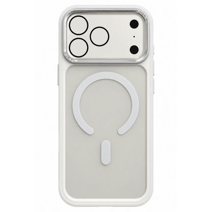 Магнитная защита чехол Rock Guard Touch (металлический Lens Frame) — iPhone 18 Pro Max — White