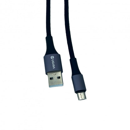 Кабель Micro 2.4A (1m) Veron NM09 Nylon — Black