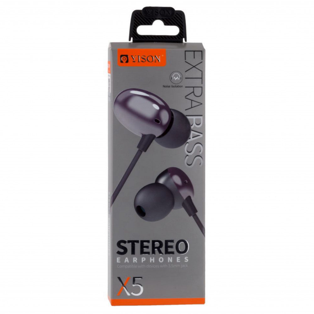 Навушники з мікрофоном 3.5mm Yison X5 - Black