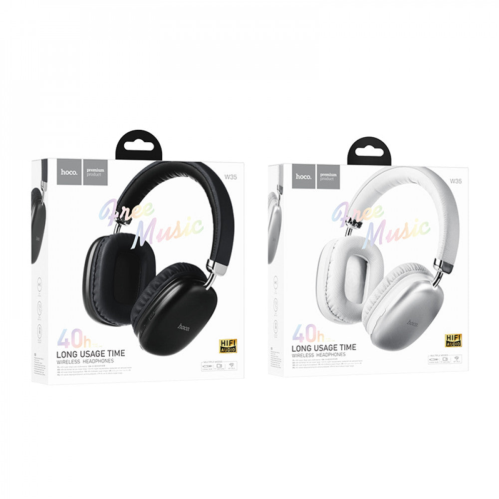 Bluetooth Headphones Hoco W35 — Silver