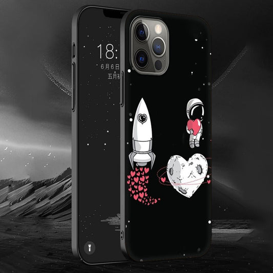 Cartoon Cosmonaut Fundas Heart TPU Case  iPhone 13 Pro Max 6.7