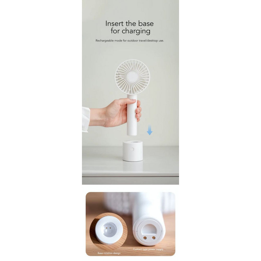 Портативный мини вентилятор WT-F69 White  - 2000 mAh
