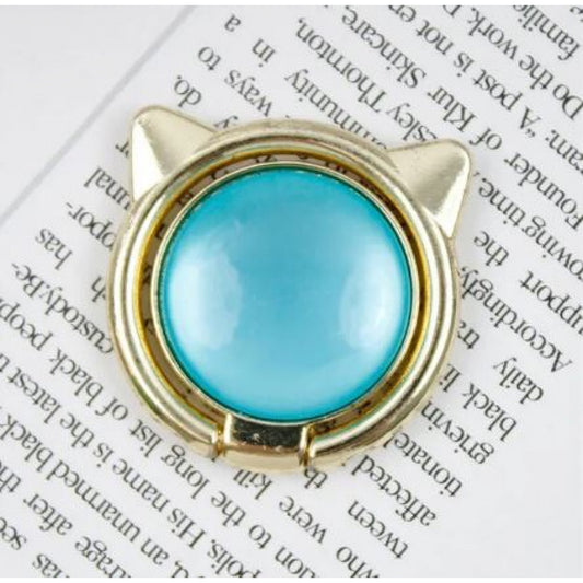 Кольцо держатель « Cat Ear » — Turquoise & Gold