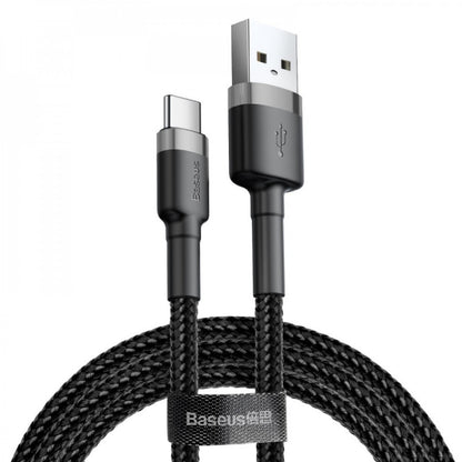 Кабель USB C 3A (1m) — Baseus (CATKLF-B) Cafule Series — CATKLF-BG1 Gray + Black