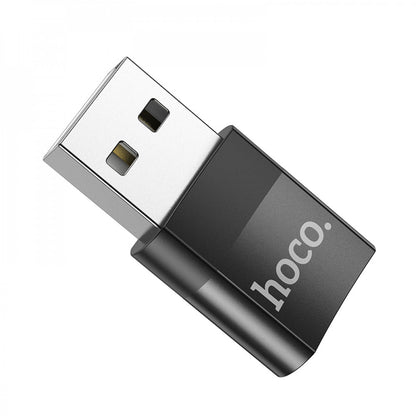 Adapter USB A To USB C Hoco UA17 — Black