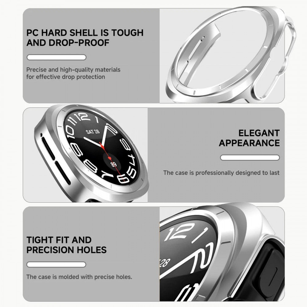 Чехол с защитным стеклом PC Glass Watch 7 47 mm — Pink