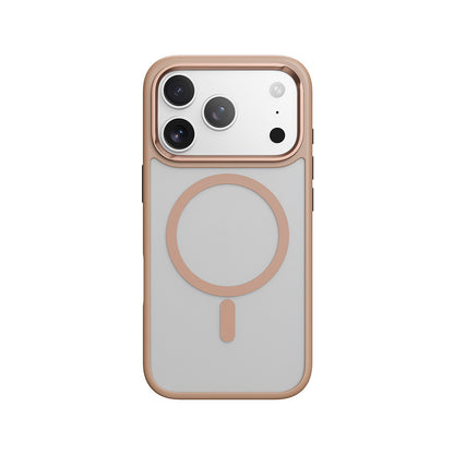 Rock Guard Metal Lens Frame Series TPU Case with Magsafe iPhone 17 Pro — Gold