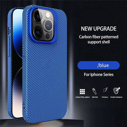 Накладка Чехлы Camera Stand Carbon Case iPhone 12 ; 12 Pro — Deep Purple