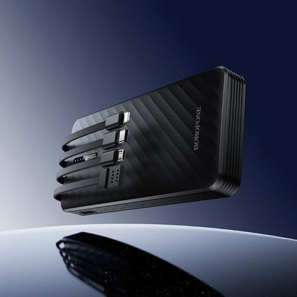 Power Bank 10000 mAh  — Borofone BJ84 built-in 4 cables