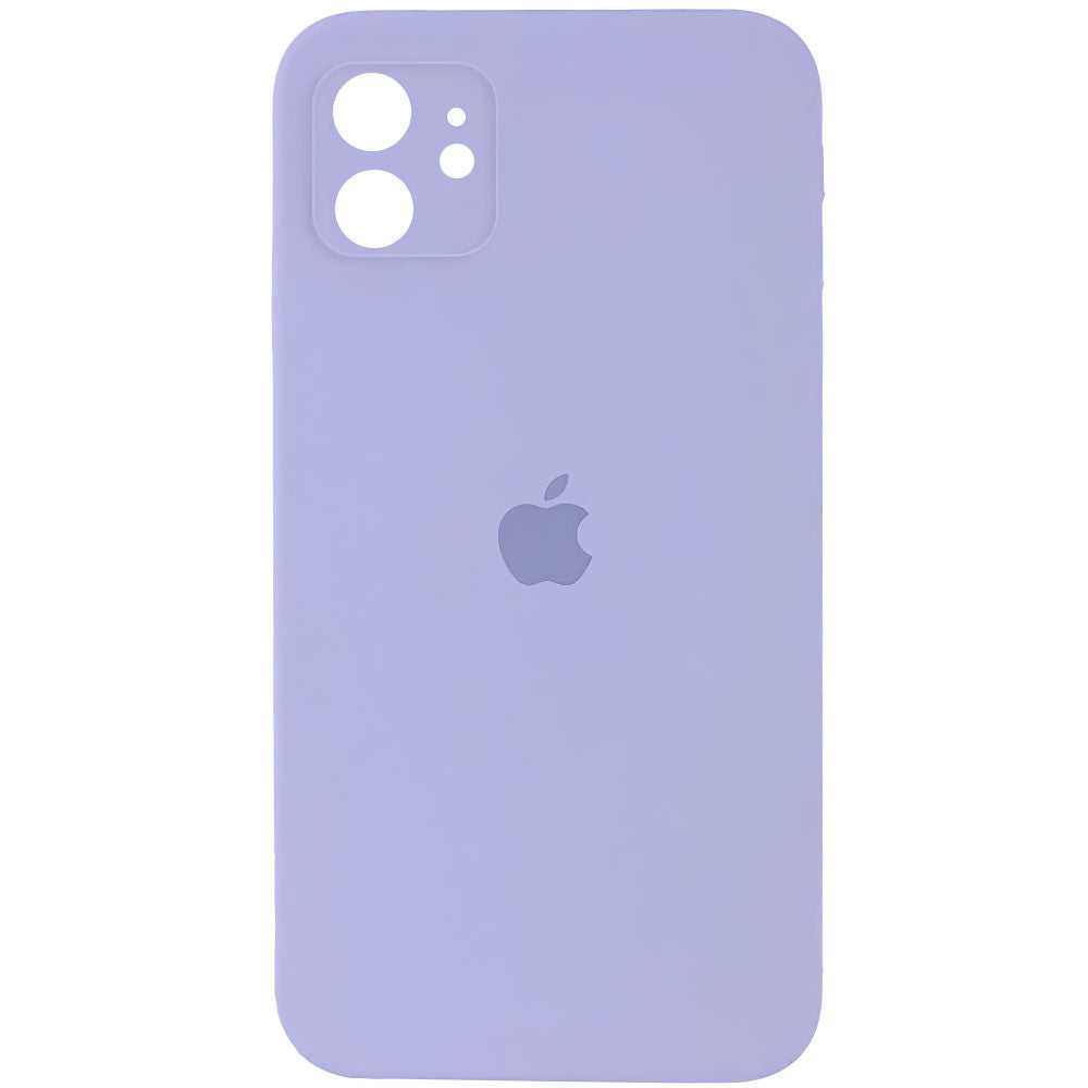 Original Silicone Case with protective camera iPhone 15 Plus — Light purple (41)